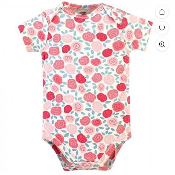 Touched By Nature Organic Cotton 5 Pc Bodysuits Rosebud 9-12 MO NWT - Picture 4 of 16